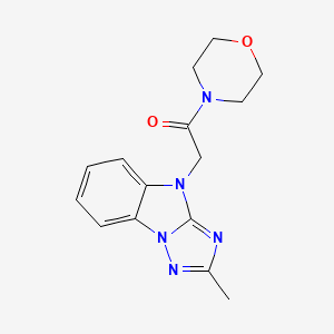 molecular formula C15H17N5O2 B5735832 2-(2-methyl-[1,2,4]triazolo[1,5-a]benzimidazol-4-yl)-1-morpholin-4-ylethanone 