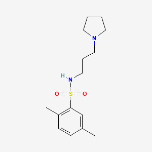 2,5-dimethyl-N-[3-(1-pyrrolidinyl)propyl]benzenesulfonamide