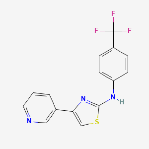 molecular formula C15H10F3N3S B5735861 4-(3-pyridinyl)-N-[4-(trifluoromethyl)phenyl]-1,3-thiazol-2-amine 