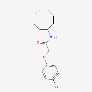 molecular formula C16H22ClNO2 B5735863 2-(4-chlorophenoxy)-N-cyclooctylacetamide 