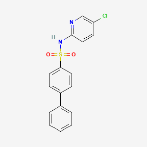 molecular formula C17H13ClN2O2S B5735906 N-(5-chloro-2-pyridinyl)-4-biphenylsulfonamide 