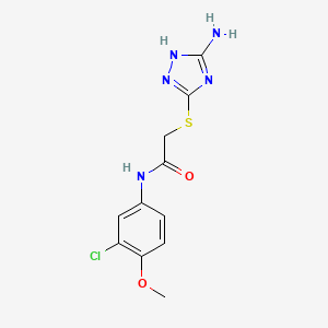 2-[(3-amino-1H-1,2,4-triazol-5-yl)thio]-N-(3-chloro-4-methoxyphenyl)acetamide