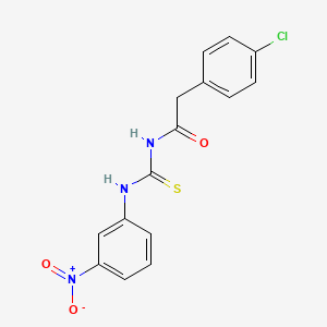 2-(4-chlorophenyl)-N-{[(3-nitrophenyl)amino]carbonothioyl}acetamide