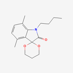 1'-butyl-4',7'-dimethylspiro[1,3-dioxane-2,3'-indol]-2'(1'H)-one