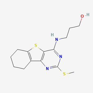 3-{[2-(methylthio)-6,7,8,9-tetrahydro[1]benzothieno[3,2-d]pyrimidin-4-yl]amino}-1-propanol