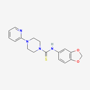 N-1,3-benzodioxol-5-yl-4-(2-pyridinyl)-1-piperazinecarbothioamide