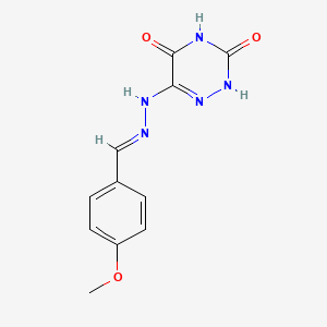 molecular formula C11H11N5O3 B5736010 4-methoxybenzaldehyde (3,5-dioxo-2,3,4,5-tetrahydro-1,2,4-triazin-6-yl)hydrazone 