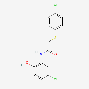 molecular formula C14H11Cl2NO2S B5736027 N-(5-chloro-2-hydroxyphenyl)-2-[(4-chlorophenyl)thio]acetamide 