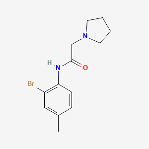 N-(2-bromo-4-methylphenyl)-2-(1-pyrrolidinyl)acetamide