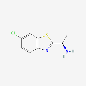 molecular formula C9H9ClN2S B573615 (R)-1-(6-Chlorobenzo[D]thiazol-2-YL)ethanamine CAS No. 177407-13-5