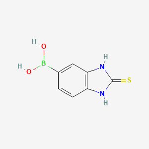 molecular formula C7H7BN2O2S B573620 (2-Thioxo-2,3-dihydro-1H-benzo[d]imidazol-5-yl)boronic acid CAS No. 183282-42-0
