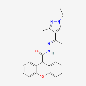 N'-[1-(1-ethyl-3-methyl-1H-pyrazol-4-yl)ethylidene]-9H-xanthene-9-carbohydrazide