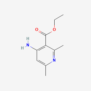 molecular formula C10H14N2O2 B573635 4-Amino-2,6-dimethyl-nicotinic acid ethyl ester CAS No. 169379-97-9