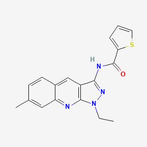 N-(1-ethyl-7-methyl-1H-pyrazolo[3,4-b]quinolin-3-yl)-2-thiophenecarboxamide