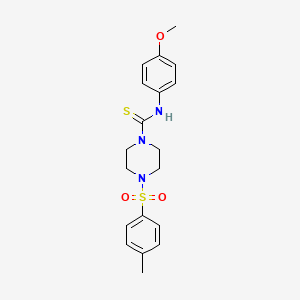 N-(4-methoxyphenyl)-4-[(4-methylphenyl)sulfonyl]-1-piperazinecarbothioamide