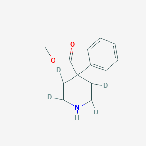 molecular formula C14H19NO2 B573647 Normeperidine-d4 solution CAS No. 160227-47-4