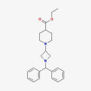 Ethyl 1-(1-benzhydrylazetidin-3-yl)piperidine-4-carboxylate