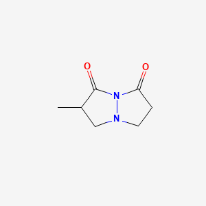 molecular formula C7H10N2O2 B573677 2-Methyltetrahydropyrazolo[1,2-a]pyrazole-1,7-dione CAS No. 161799-98-0
