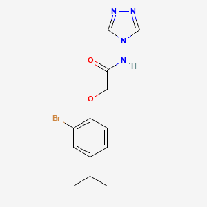 2-[2-bromo-4-(propan-2-yl)phenoxy]-N-(4H-1,2,4-triazol-4-yl)acetamide