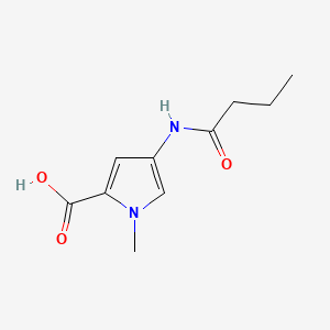 molecular formula C10H14N2O3 B573689 4-Butanamido-1-methyl-1H-pyrrole-2-carboxylic acid CAS No. 160776-20-5