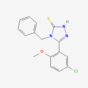 molecular formula C16H14ClN3OS B5736954 4-benzyl-5-(5-chloro-2-methoxyphenyl)-2,4-dihydro-3H-1,2,4-triazole-3-thione 