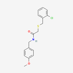 2-{[(2-CHLOROPHENYL)METHYL]SULFANYL}-N-[(4-METHOXYPHENYL)METHYL]ACETAMIDE