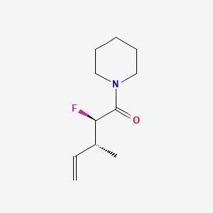 (2R,3R)-2-Fluoro-3-methyl-1-(piperidin-1-yl)pent-4-en-1-one
