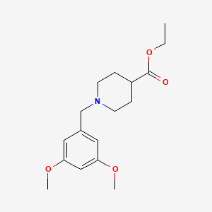 molecular formula C17H25NO4 B5737074 Ethyl 1-[(3,5-dimethoxyphenyl)methyl]piperidine-4-carboxylate 