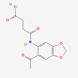 4-[(6-acetyl-1,3-benzodioxol-5-yl)amino]-4-oxobutanoic acid