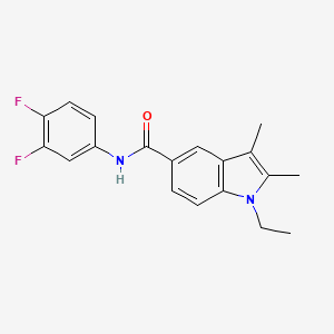 N-(3,4-difluorophenyl)-1-ethyl-2,3-dimethyl-1H-indole-5-carboxamide