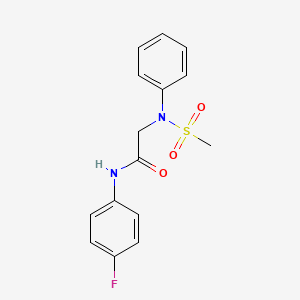 N-(4-fluorophenyl)-2-(N-methylsulfonylanilino)acetamide