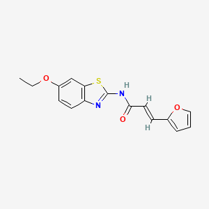 (E)-N-(6-ethoxy-1,3-benzothiazol-2-yl)-3-(furan-2-yl)prop-2-enamide