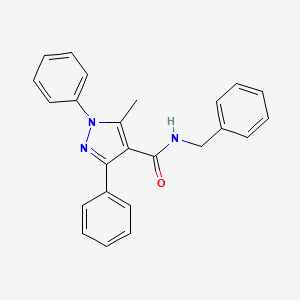 molecular formula C24H21N3O B5737165 N-benzyl-5-methyl-1,3-diphenyl-1H-pyrazole-4-carboxamide CAS No. 125103-47-1