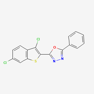 2-(3,6-Dichloro-1-benzothiophen-2-yl)-5-phenyl-1,3,4-oxadiazole