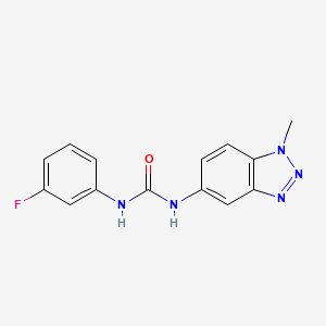 N-(3-fluorophenyl)-N'-(1-methyl-1H-1,2,3-benzotriazol-5-yl)urea