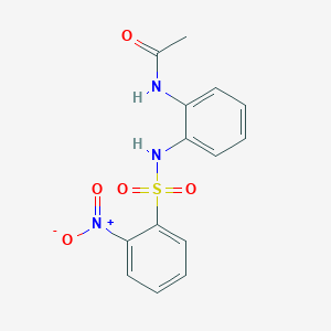 N-[2-[(2-nitrophenyl)sulfonylamino]phenyl]acetamide