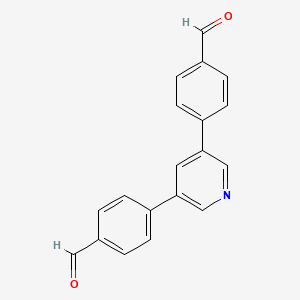molecular formula C19H13NO2 B573735 3,5-Bis(4-formylphenyl)pyridine CAS No. 171820-00-1