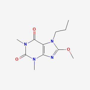 8-methoxy-1,3-dimethyl-7-propyl-3,7-dihydro-1H-purine-2,6-dione