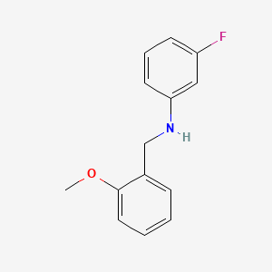 3-fluoro-N-[(2-methoxyphenyl)methyl]aniline