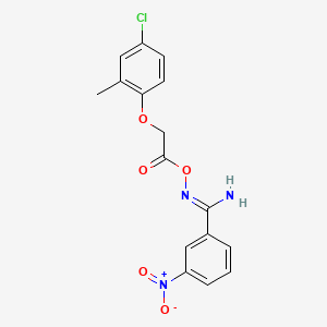 N'-{[(4-chloro-2-methylphenoxy)acetyl]oxy}-3-nitrobenzenecarboximidamide