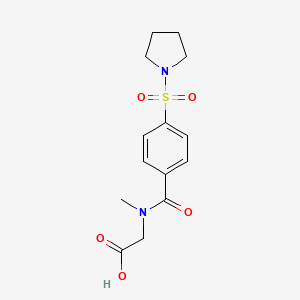 N-methyl-N-[4-(1-pyrrolidinylsulfonyl)benzoyl]glycine