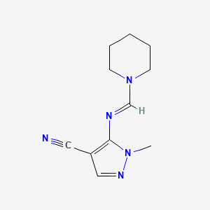 1-methyl-5-[(1-piperidinylmethylene)amino]-1H-pyrazole-4-carbonitrile