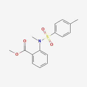 molecular formula C16H17NO4S B5737700 Methyl 2-[methyl-(4-methylphenyl)sulfonylamino]benzoate 