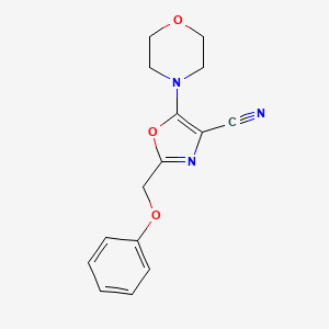 5-(4-morpholinyl)-2-(phenoxymethyl)-1,3-oxazole-4-carbonitrile