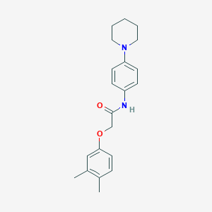 molecular formula C21H26N2O2 B5737925 2-(3,4-dimethylphenoxy)-N-[4-(1-piperidinyl)phenyl]acetamide 