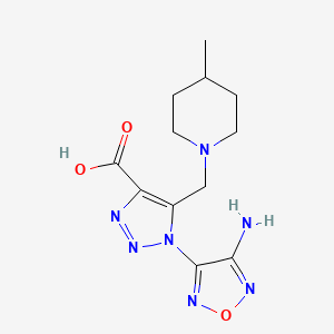 1-(4-amino-1,2,5-oxadiazol-3-yl)-5-[(4-methyl-1-piperidinyl)methyl]-1H-1,2,3-triazole-4-carboxylic acid