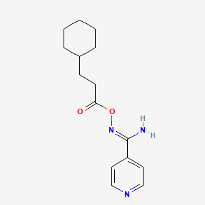 N'-[(3-cyclohexylpropanoyl)oxy]-4-pyridinecarboximidamide