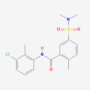 N-(3-chloro-2-methylphenyl)-5-[(dimethylamino)sulfonyl]-2-methylbenzamide