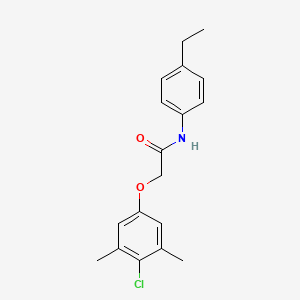 2-(4-chloro-3,5-dimethylphenoxy)-N-(4-ethylphenyl)acetamide