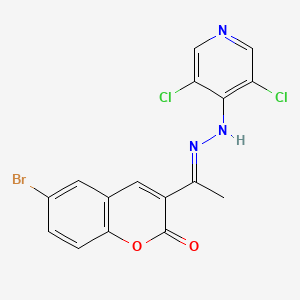 molecular formula C16H10BrCl2N3O2 B5738019 6-bromo-3-[N-(3,5-dichloro-4-pyridinyl)ethanehydrazonoyl]-2H-chromen-2-one 